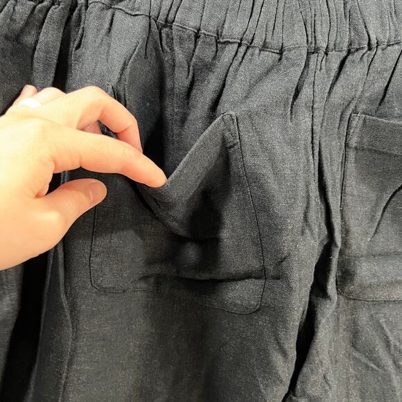 Isaac Mizrahi Live! Regular Linen Blend Pants Black, Reg 14 - Picture 7 of 8